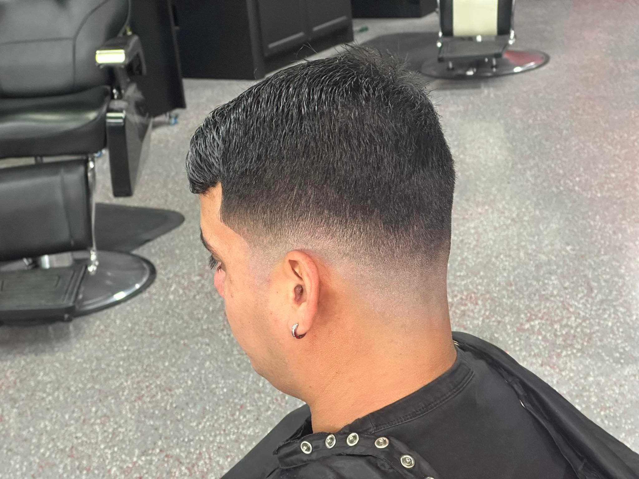 Clean skin fade, back view